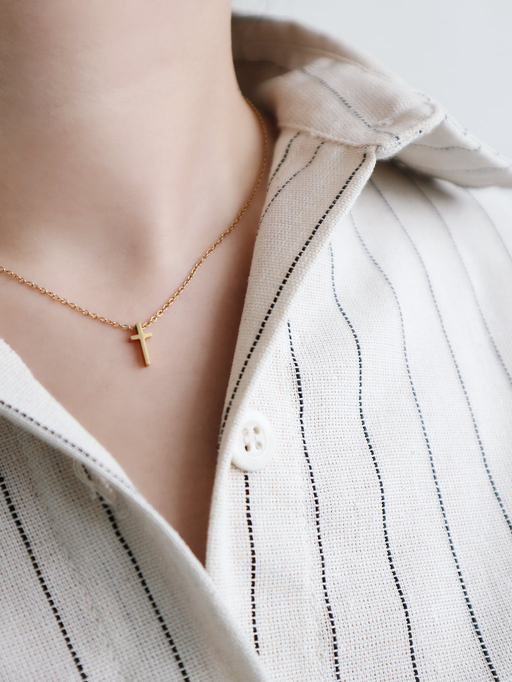 Micro Cross Necklace